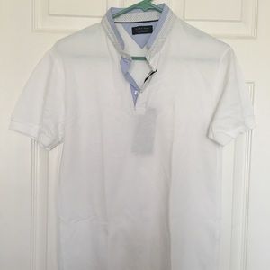 Mandarin Collar Polo Short Sleeve Shirt